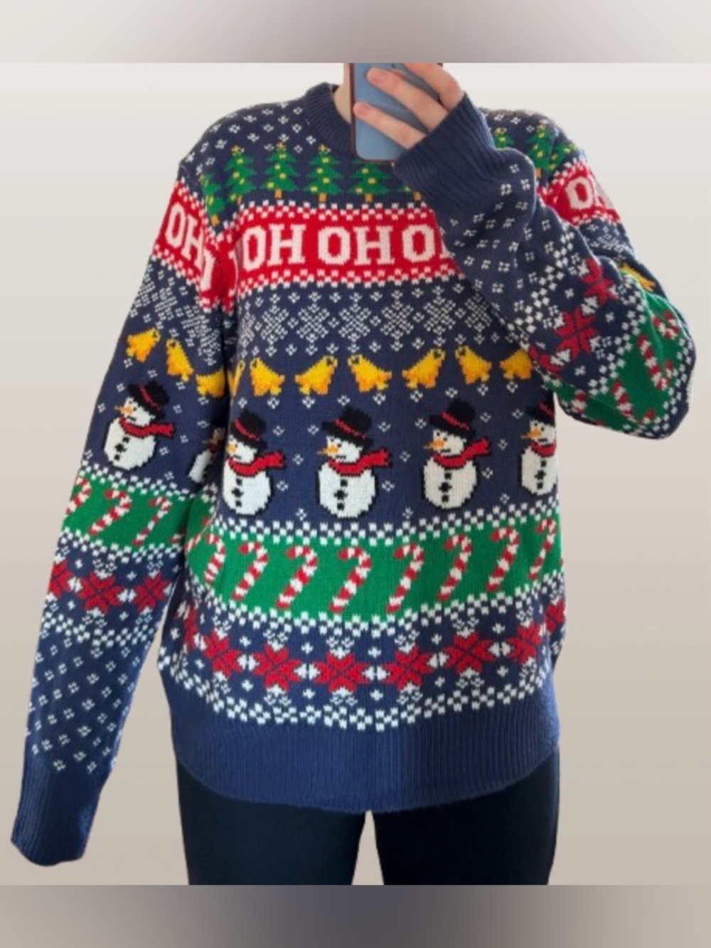 Festive Navy-Blue Holiday Sweater From Urban Heritage